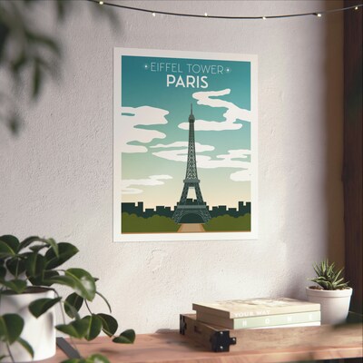 Eiffel Tower Paris France Premium Matte Travel Poster - image3